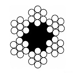 канат ДИН 3055 с органическим сердечником чертеж
